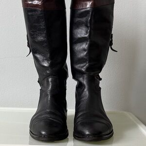 Vintage Handmade Joan & David Two-Tone Leather Boots - Made in Italy